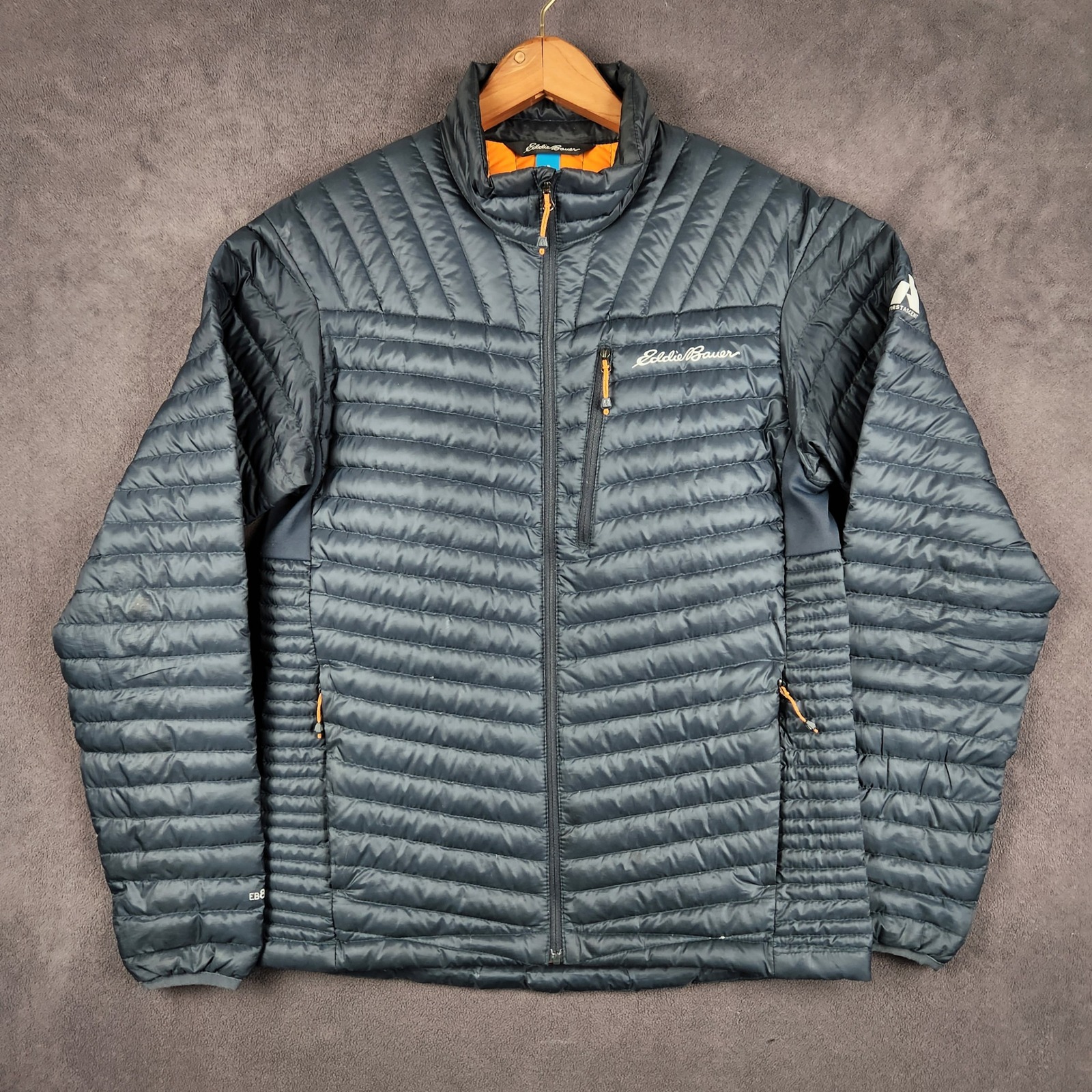 Eddie Bauer Microtherm 2.0 Down Jacket Mens Small Blue First Ascent 800 Fill